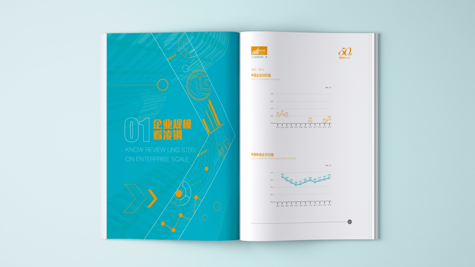 凌源鋼鐵50周年平面畫冊設(shè)計